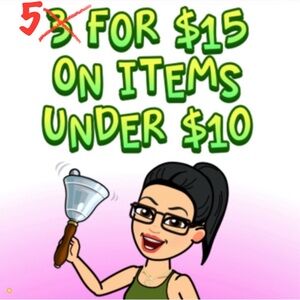 5 for $15 on all items under $10